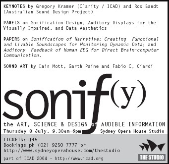 Sonif(y) festival at ICAD 2004